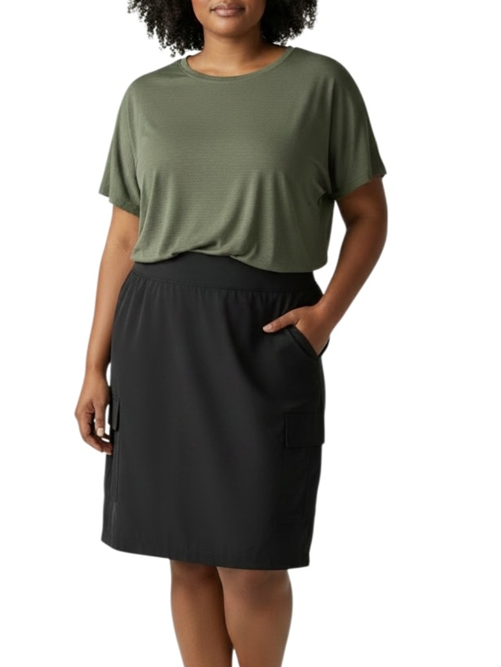 Hyba Short Sleeve Colourblock Dress